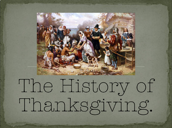Preview of The History of Thanksgiving