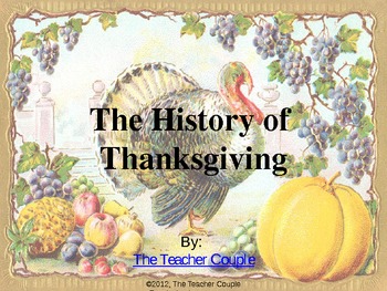 Preview of The History of Thanksgiving - PowerPoint