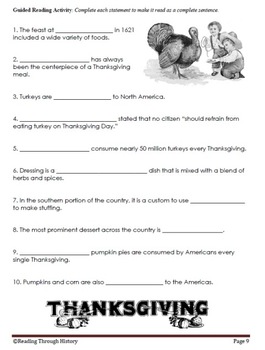 The History of Thanksgiving: 4th and 5th Grade Common Core | TpT