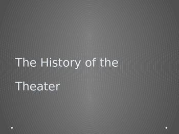Preview of The History of Theater