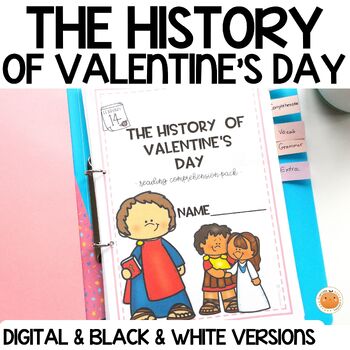 Preview of The History of Valentine's Day STORY & ELA PACK | Comprehension, Vocabulary