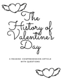 The History of Valentine's Day reading Comprehension Artic