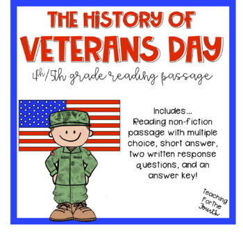 Preview of The History of Veterans Day Reading Passage