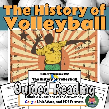 Preview of The History of Volleyball No Prep Lesson and Crossword Puzzle