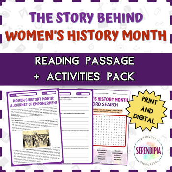 Preview of The History of Women's History Month || ACTIVITIES PACK || Middle School