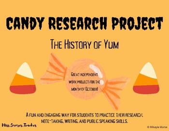 Preview of The History of Yum Candy Research Project | October/Halloween Independent Work