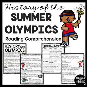 the history of the olympic games reading comprehension worksheet olympics