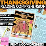 History of the Thanksgiving Turkey Pardon Reading Comprehe