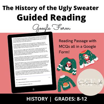 Preview of The History of the Ugly Sweater Guided/Close Reading Google Form