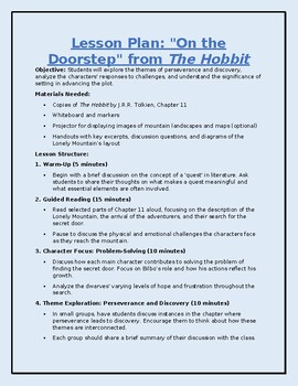 Preview of The Hobbit Chapter 11 Lesson Plan and Assignment