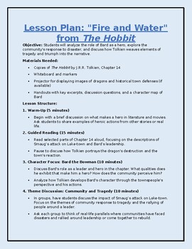Preview of The Hobbit Chapter 14 Lesson Plan and Assignment