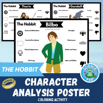 Preview of The Hobbit Character Analysis Worksheets | Lesson Plan |  Digital Worksheet
