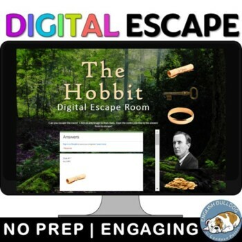 Preview of The Hobbit Digital Escape Room Review Game Activity