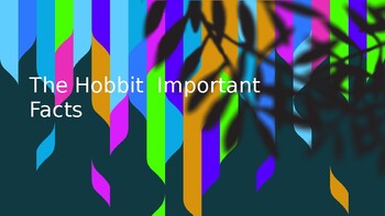 Preview of The Hobbit Important Facts PowerPoint - Chapters 1-19