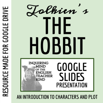 Preview of The Hobbit Introductory Google Slideshow on Characters, Conflicts, Plot