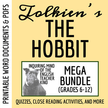 Preview of The Hobbit Mega Bundle of Quizzes, Close Readings, Vocab Games, Projects, Test