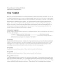 The Hobbit:  Passage Analysis and Expostiory Writing