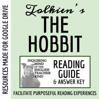 Preview of The Hobbit Reading Comprehension Guide for Google Drive