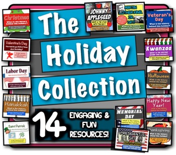 Preview of The Holiday Collection: 14 fun lessons to learn the history behind the holidays!
