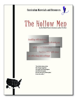 Preview of "The Hollow Men" COMPLETE UNIT EDITABLE Activities,Tests,Essays,AP Style,Keys