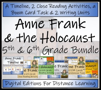 Preview of The Holocaust & Anne Frank Bundle Digital & Print | 5th Grade & 6th Grade