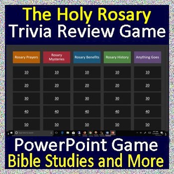 Preview of Holy Rosary Game - Quiz Style Review Game for PowerPoint or Google Classroom