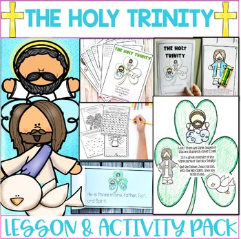 Preview of The Holy Trinity Bible Lesson Kids Mini Book Craft Activity Sunday School