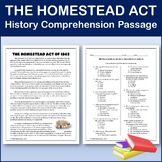 The Homestead Act of 1862 - US History Comp Passage & Acti