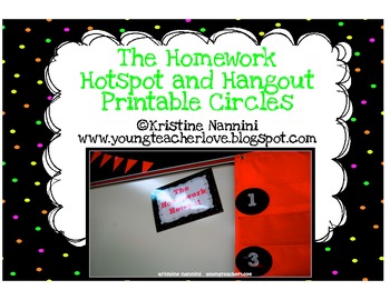 Preview of The Homework Hotspot Hangout Homework Management System Printable Number Circles