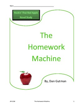 Preview of The Homework Machine Novel Study