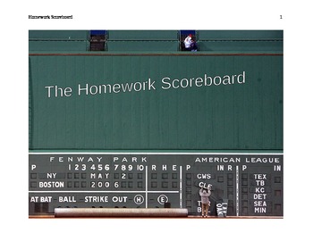 Preview of The "Homework Scoreboard"