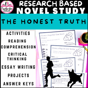 Preview of The Honest Truth Dan Gemeinhart Novel Study Curriculum Lessons - Key 86pgs