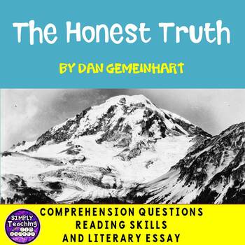Preview of The Honest Truth by Dan Gemeinhart reading and writing skills plus BOOM CARDS