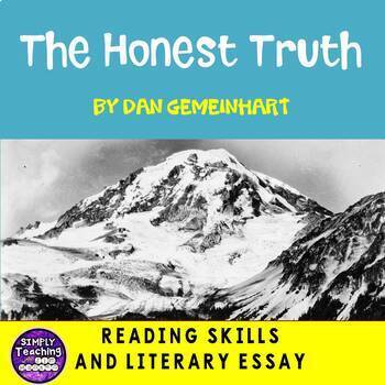 Preview of The Honest Truth by Dan Gemeinhart reading and writing skills