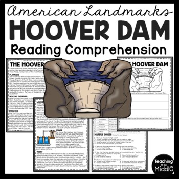 Preview of The Hoover Dam Reading Comprehension Worksheet American Landmarks