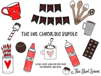 Preview of The Hot Chocolate Clip Art Bundle