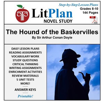 Preview of The Hound of the Baskervilles LitPlan Novel Study Unit, Activities, Questions
