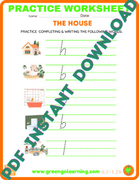 Preview of The House / ESL PRACTICE WORKSHEET / (easy task)