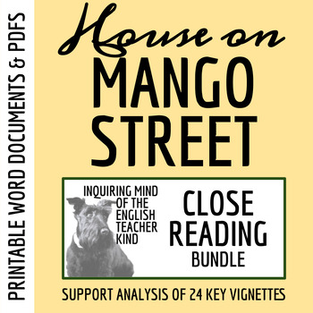 Preview of The House on Mango Street Close Reading Analysis Worksheets Bundle (Printable)