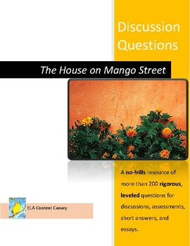Preview of The House on Mango Street Comprehension Questions by Chapter! Full Novel Study!⭐