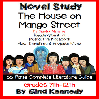Preview of The House on Mango Street Novel Study and Project Menu; Plus Digital Option