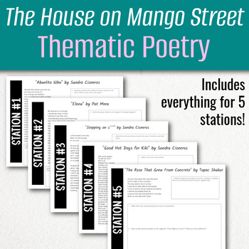 Preview of The House on Mango Street Poetry Analysis (Poems by Cisneros and other writers)