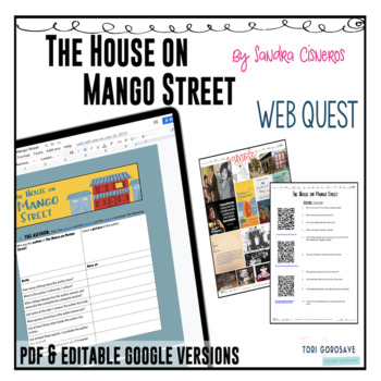 Preview of The House on Mango Street PREREADING Webquest - DIGITAL & PRINT