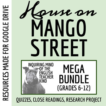 Preview of The House on Mango Street Quiz, Close Reading, and Research Bundle (Google)