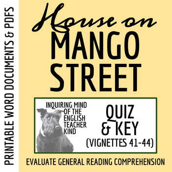Preview of The House on Mango Street Quiz on Vignettes 41 through 44 (Printable)