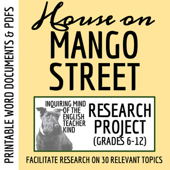 Preview of The House on Mango Street by Sandra Cisneros Research Project (Printable)