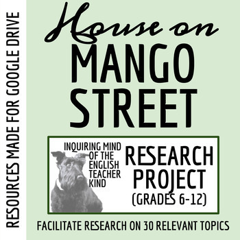 Preview of The House on Mango Street by Sandra Cisneros Research Project for Google Drive