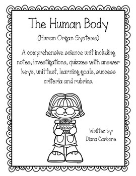 Preview of The Human Body - Gr. 5 Ontario Curriculum