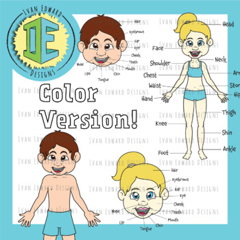 human body clipart for kids