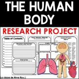 The Human Body Research Report Template - Grade 4-6 Scienc